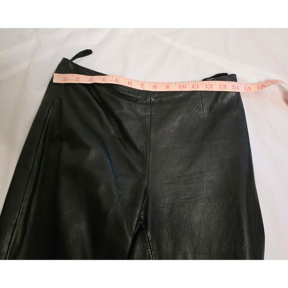 Hugo Buscati Collection Genuine Leather Pants Women's Size 6 Black Rock-n-Roll - Picture 5 of 5